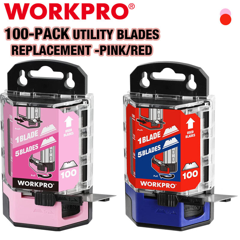 WORKPRO SK5 Utility Knife Blades 100-Pack Utility Blades Replacement
