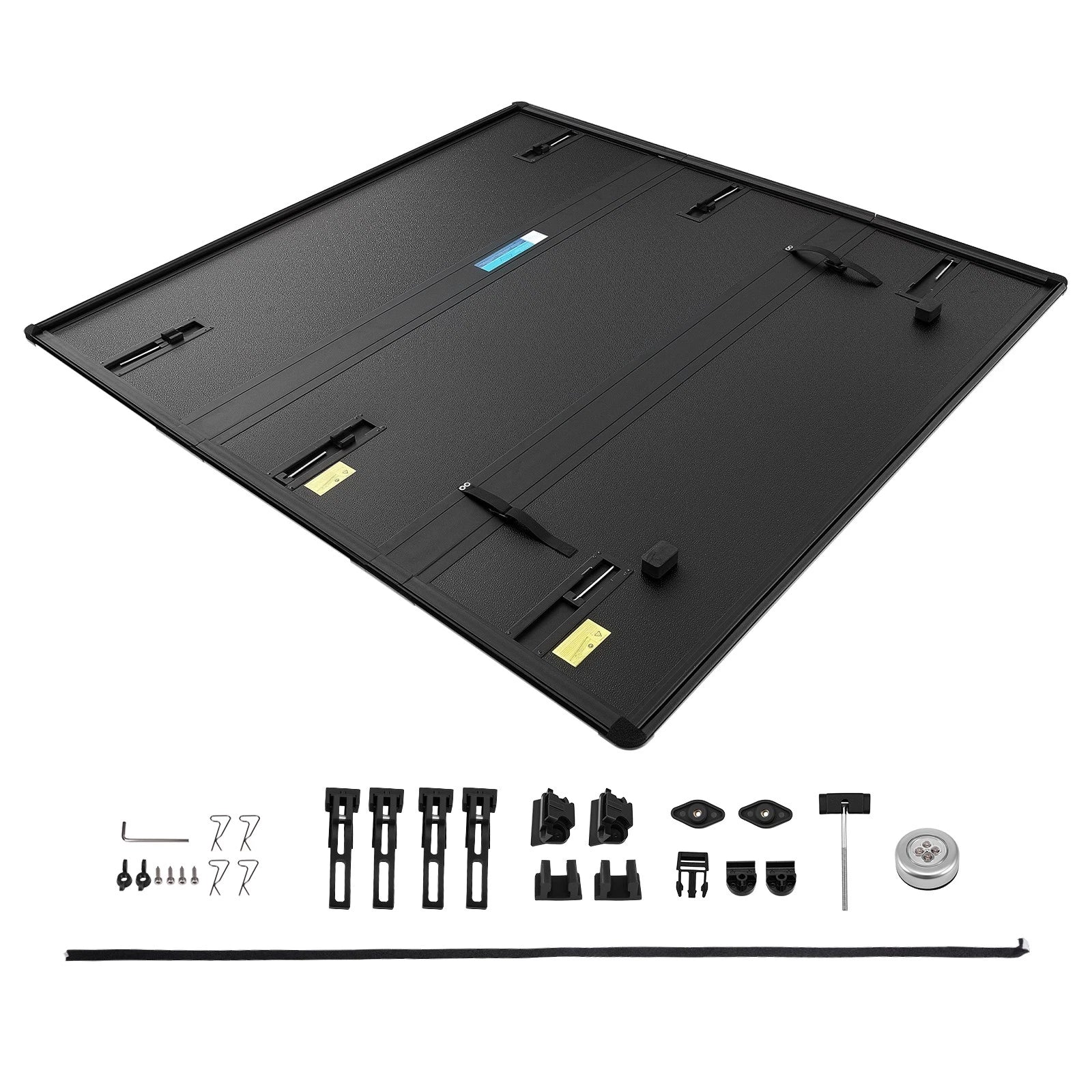 8Ft Hard-Fold Tonneau Cover FRP+PP for Sierra/Silvera<wbr/>do 1999-2014 UV Protection