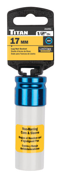 Titan 1/2-Inch Drive 17mm Deep Lug Nut Socket by Titan