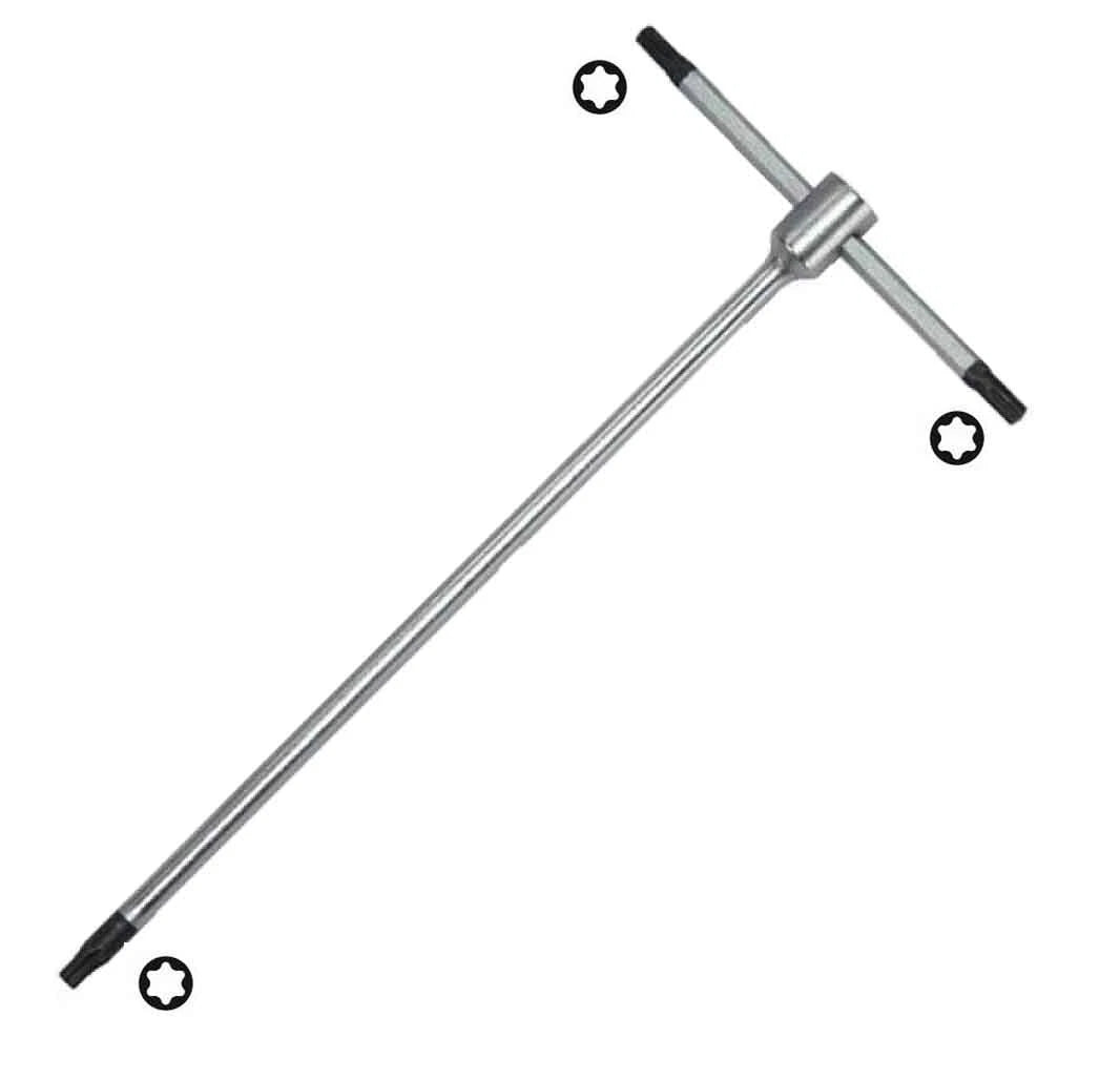 Force 766..t 3-way T-shape Handle Star Torx Screwdriver 3-torx Ends