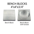 Set Of 2 Different Bench Blocks Steel Square 4" X 4" X 3/4" - Metal