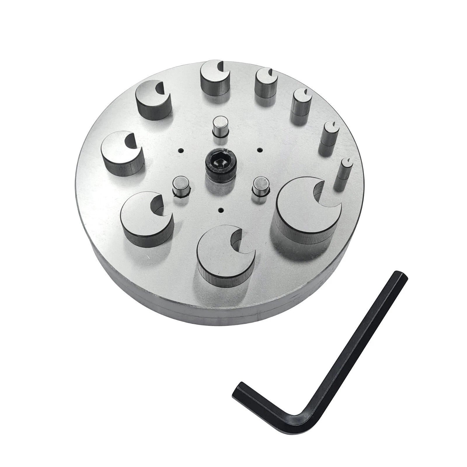 Moon Shape Disc Cutter With Set Of 10 Punches Size