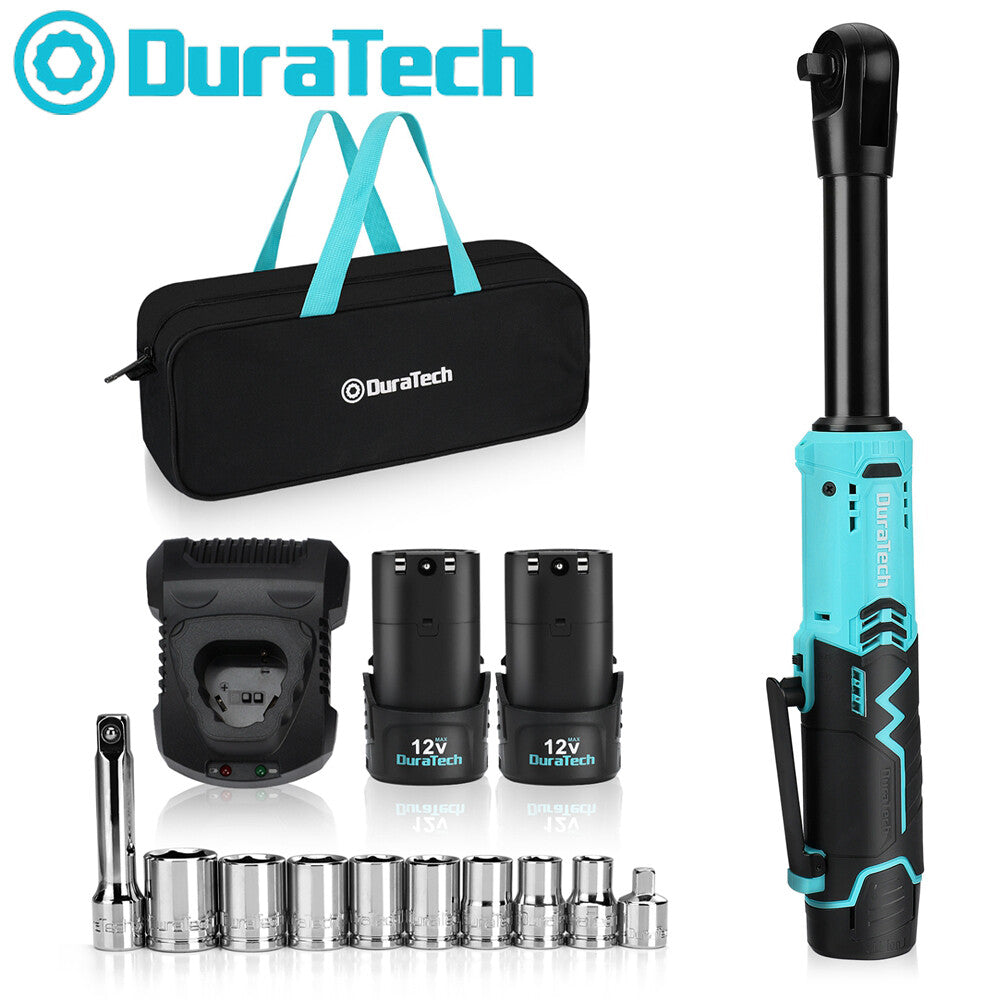 DURATECH 3/8" Extended Ratcheting Wrench Set 44 Ft-Lbs 12V Ratchet