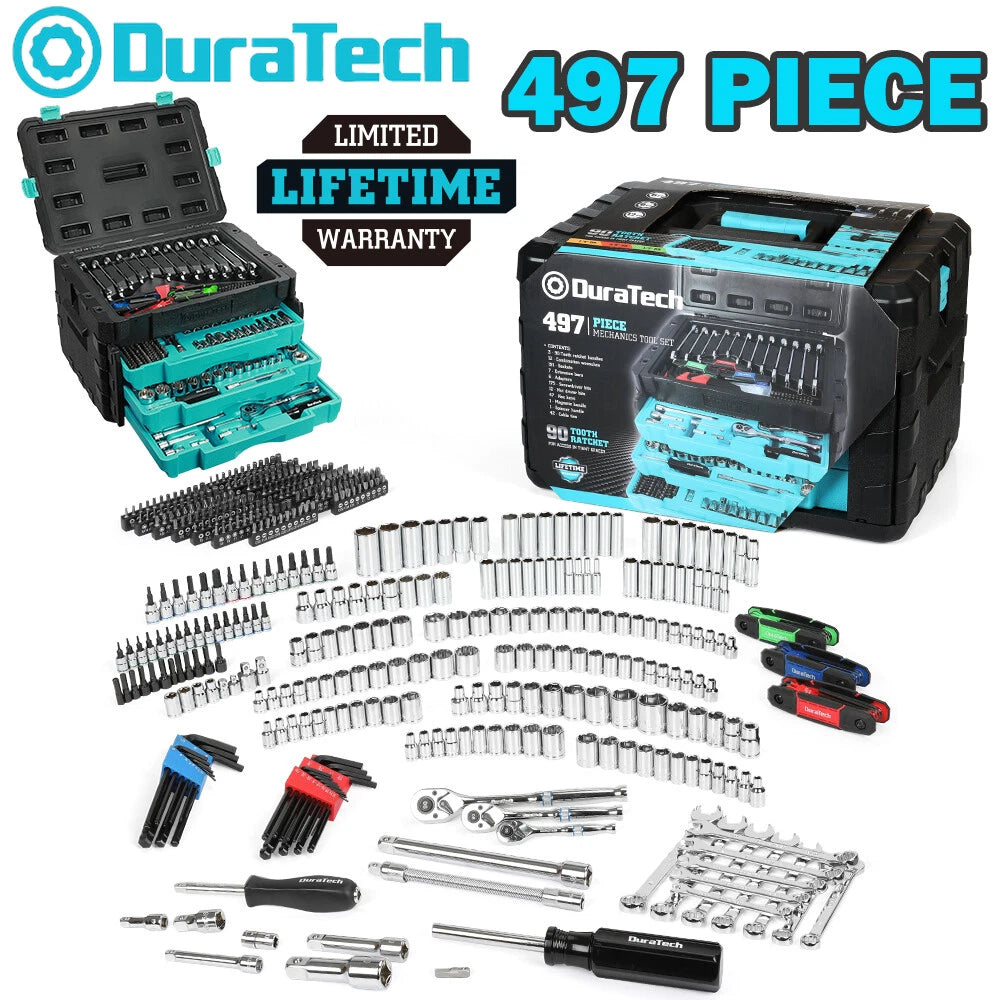 Duratech 3drawer Mechanics Tool Set Sae/metric Socket Ratchet Wrench