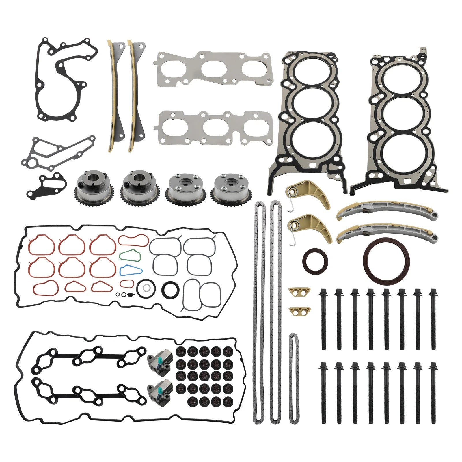 Timing Chain Cam Gears Kit For Hyundai Azera Santa 3.3L 3.5L 243703CGA0  new
