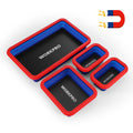 WORKPRO 4PC Double-Sided Collapsible Magnetic Part Tray Set Foldable