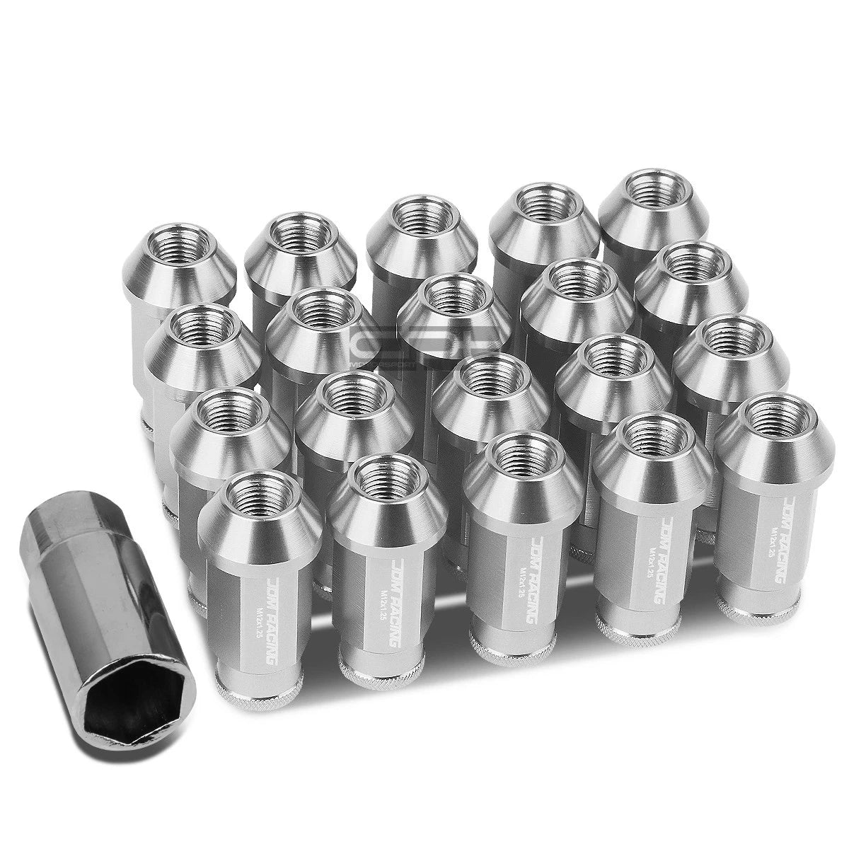 Open End M12x1.25 50mm Tall 25mm Od Silver | Built Supply Co