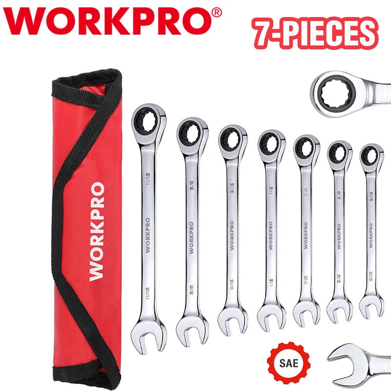 Workpro Ratcheting Combination Wrench Set Combo | Built Supply Co