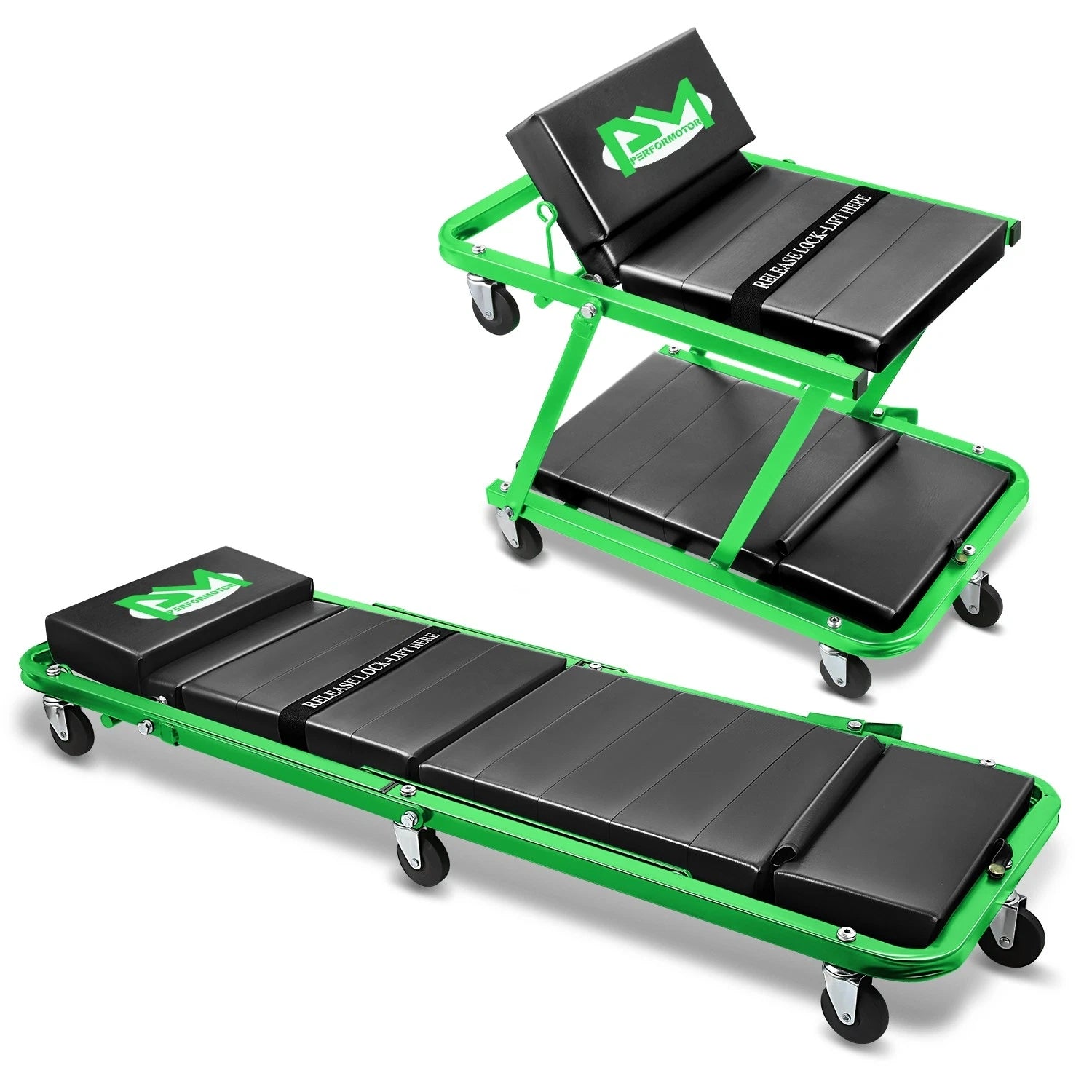 48" X 18" X 5.9" 330lbs Capacity Z-shaped Foldable Green 2-in-1