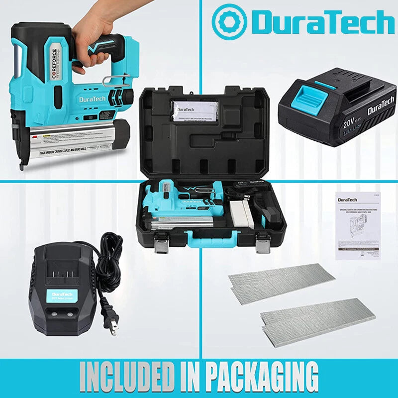 Duratech 2 In 1 Cordless Brad Nailer 18 Ga Nail/staple Gun Nails
