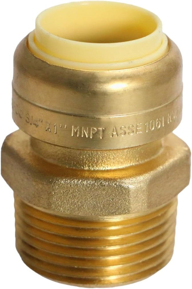 1PC 3/4" Push Fit X 1" Male Npt Adapter