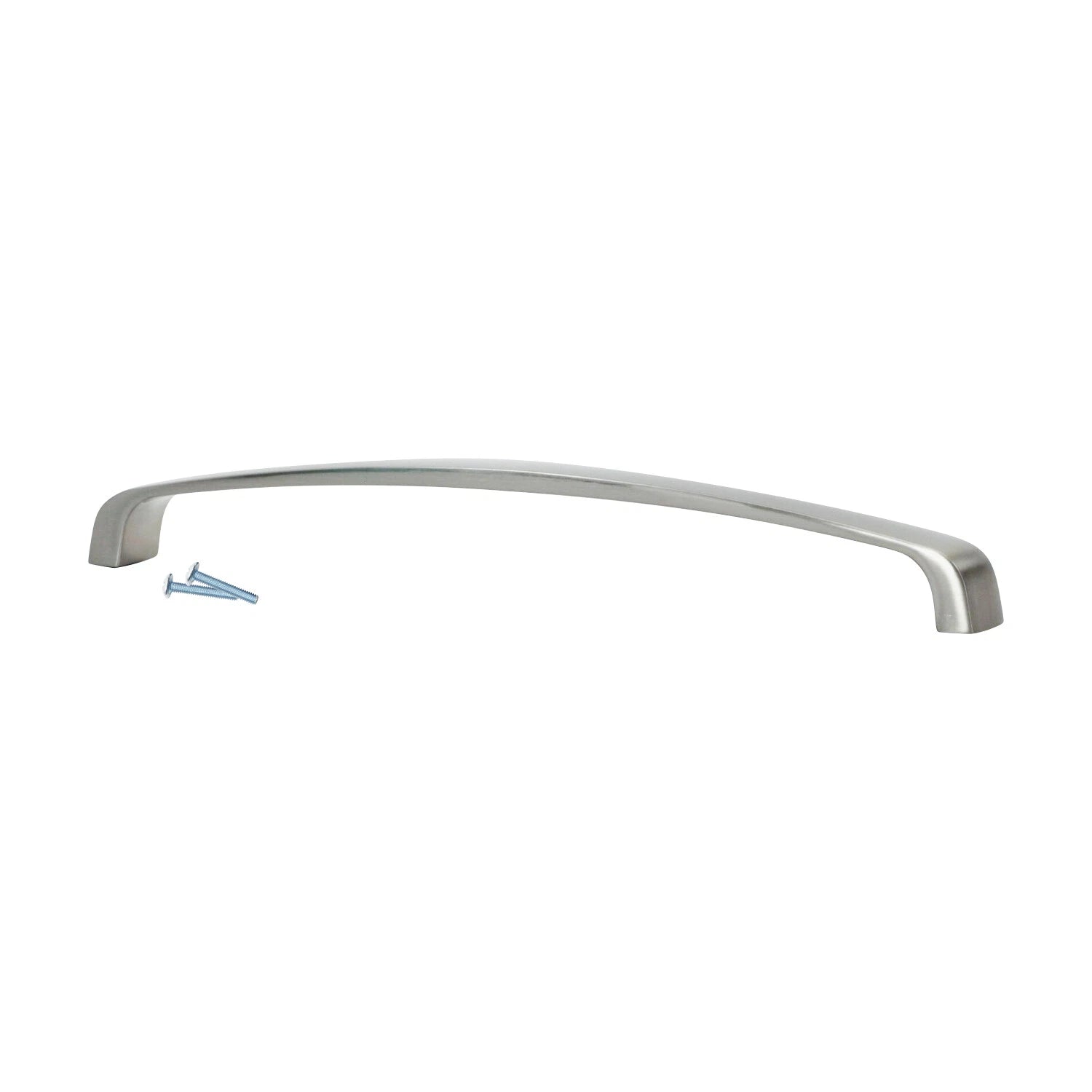 10 Modern Bo Square 7-9/16" Brushed Nickel Kitchen Cabinet Handle