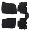 All-Weather Floor Mats Black for Jeep Wrangler Unlimited 4-Door 2014-2017 TPE