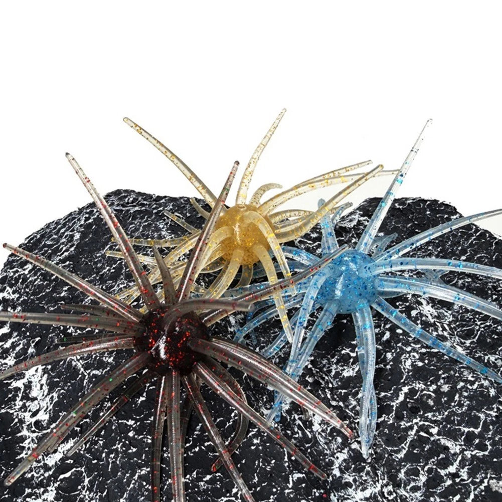 6cm Sea Urchin Lure Tpr Floating Soft Bait For Bass Fishing Natural