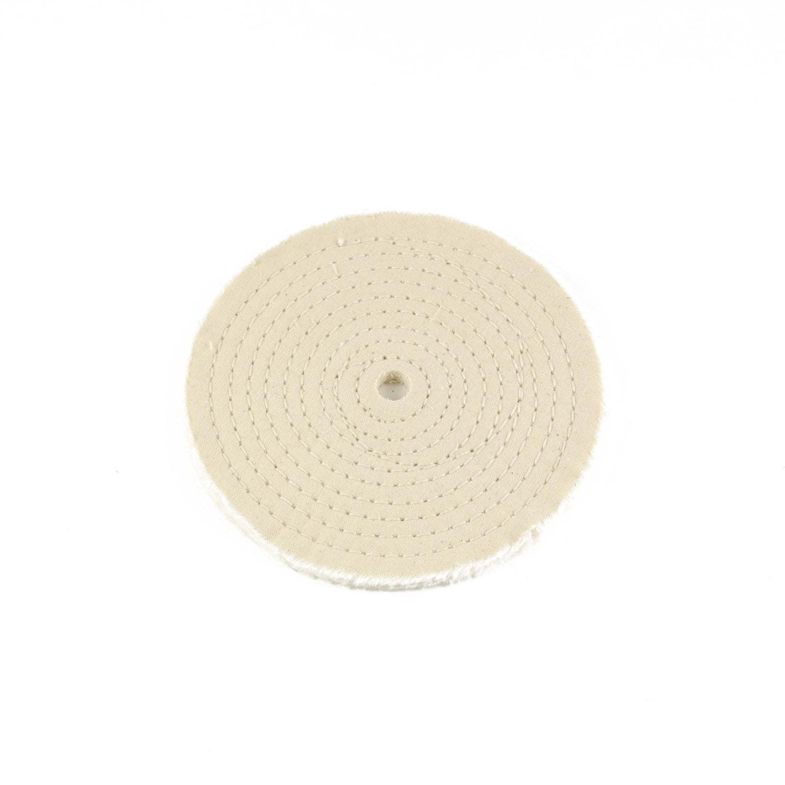 6" X 1/2" Arbor Hole - 20 Ply Spiral Sewn Polishing Muslin Cotton