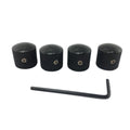 4pack Metal Electric Guitar Bass Volume Tone Control Knobs With