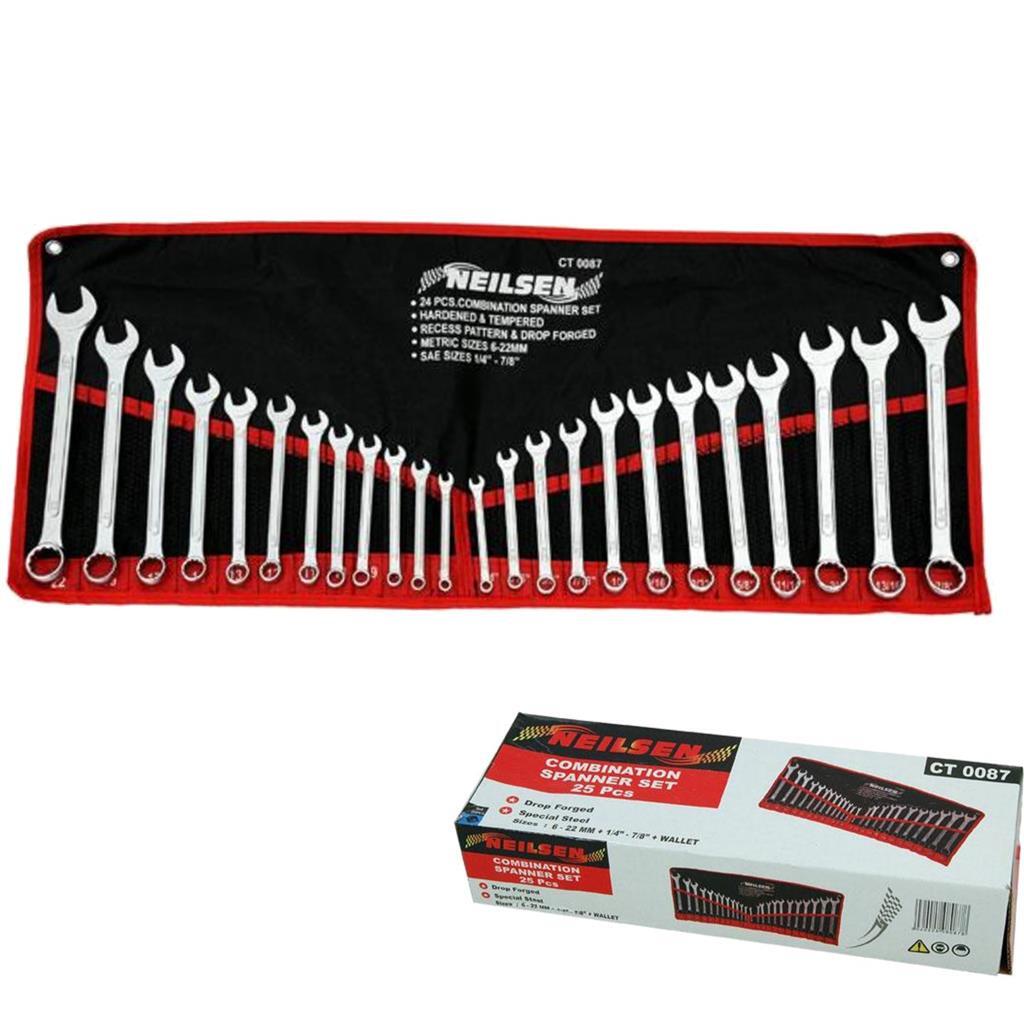Neilsen 24pc Drop Forged Combination Spanner Set by Neilsen