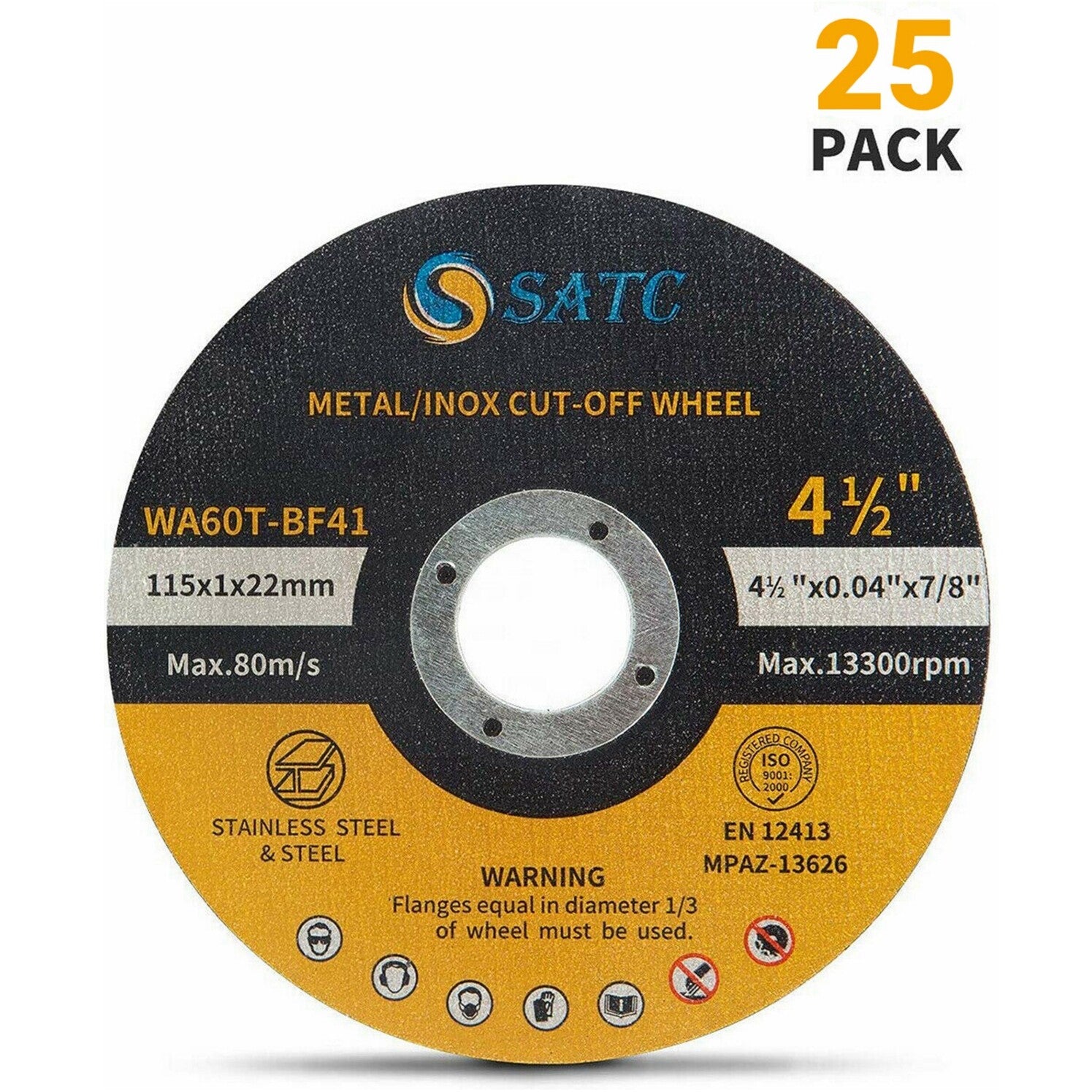 50PCS 4.5 Cut Off Wheels 4-1/2" For Grinder Cutting Disc Metal