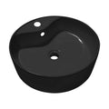 Rok Lagoon Round Shaped Vessel Bathroom Sink 18-1/8" X 18-3/8" Black
