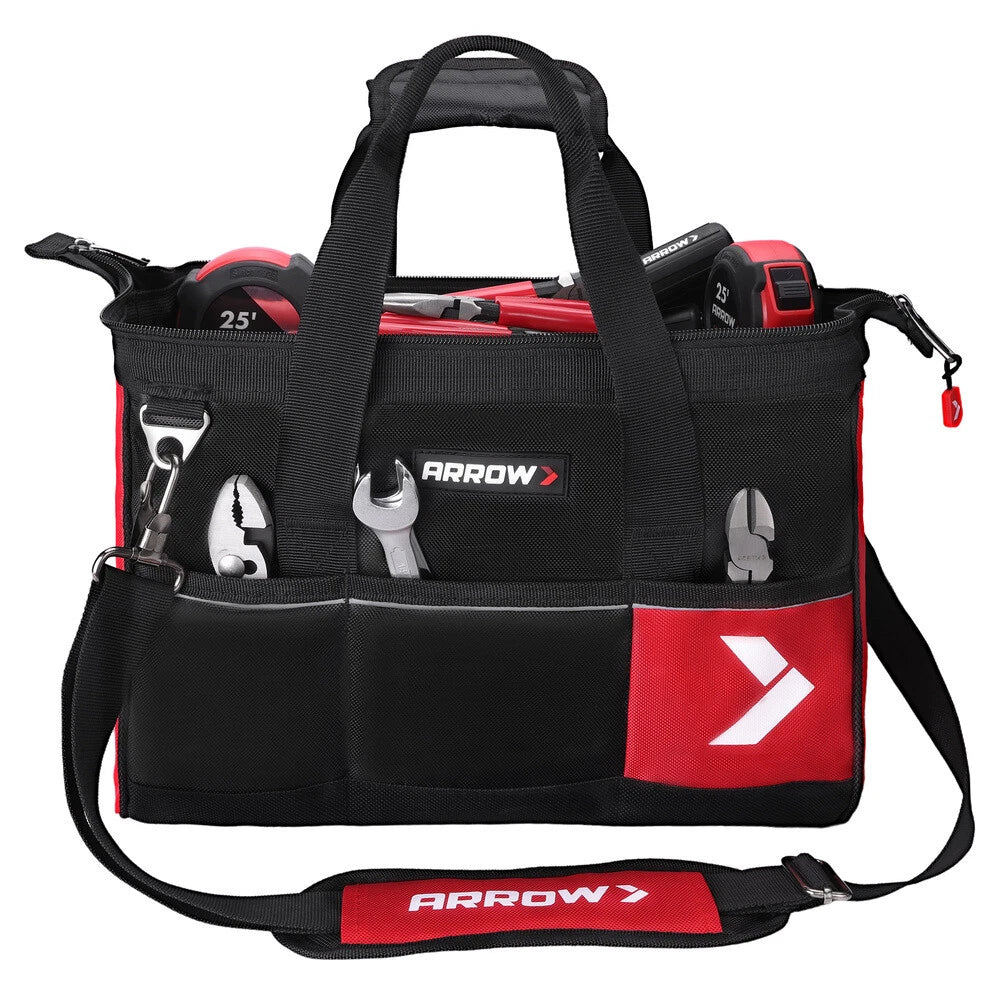 Arrow 14" Heavy Duty Tool Bag With 11 Pockets Anti-slip Feet Tool