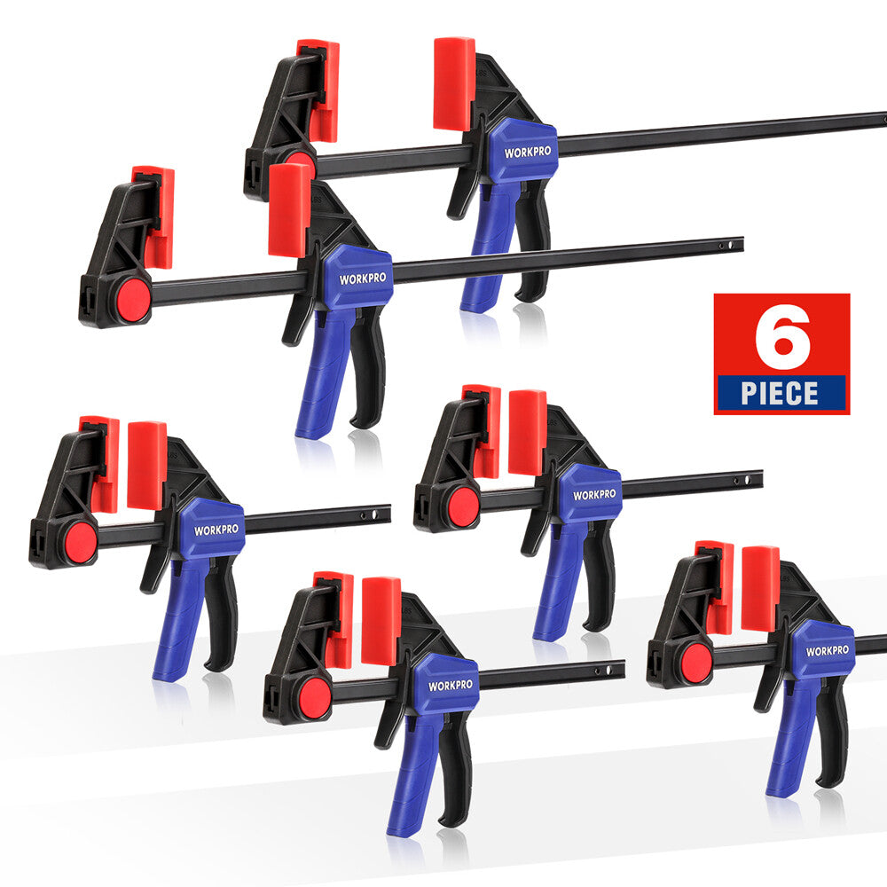 WORKPRO 6-Pack One-Handed Bar Clamps by WORKPRO
