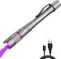 EverBrite Rechargeable LED Pen Flashlight 395nm Black Flashlights UV White Light