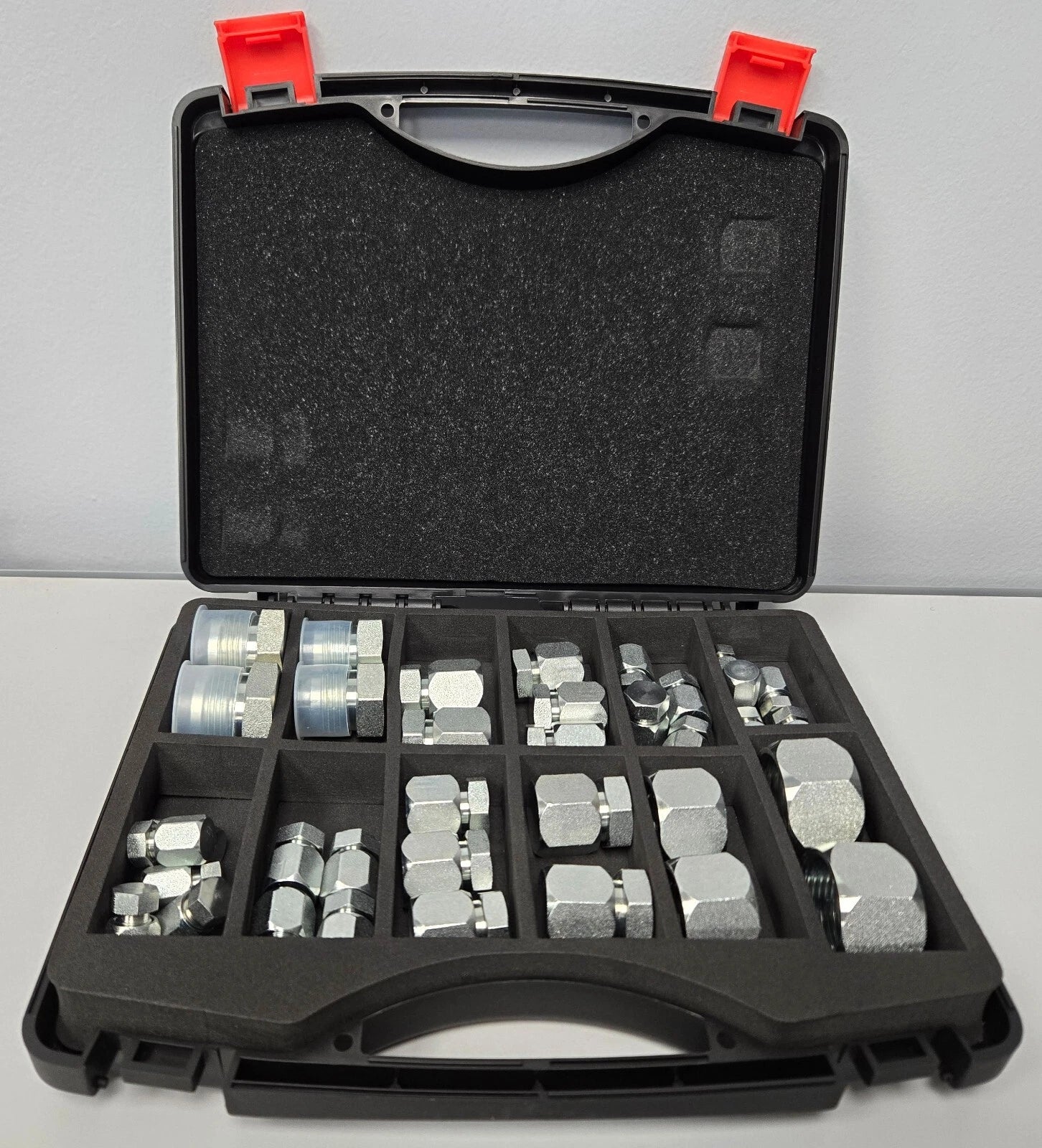 Brand New 37 Degree JIC 64 Piece Plug &amp; Cap Kit Hydraulic Fittings