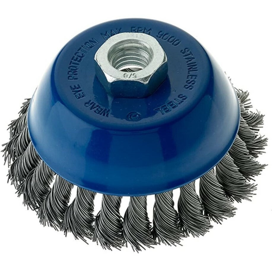 2 Pack 4" x 5/8"-11 Stainless Steel Wire Knot Cup Brush by Unbranded