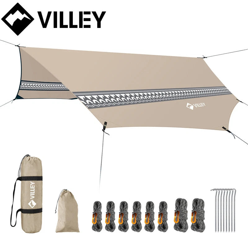 Villey Rain Fly Octagonal Tarp Camping Tarp Sun | Built Supply Co