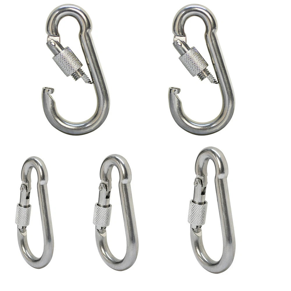Set Of Stainless Steel Spring Snap Hook With Screw Size 3/8 Inch