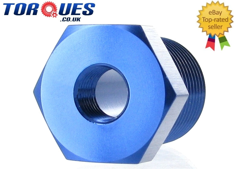 1/2" NPT Male to 1/8" NPT Female Straight Adapter- Blue