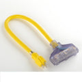 2' 12 Gauge Extension Cord with Triple Tap