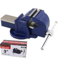Neilsen 75mm Jaw Bench Vice Workshop Swivel Base Clamp Workbench Cast Iron 3"Ope