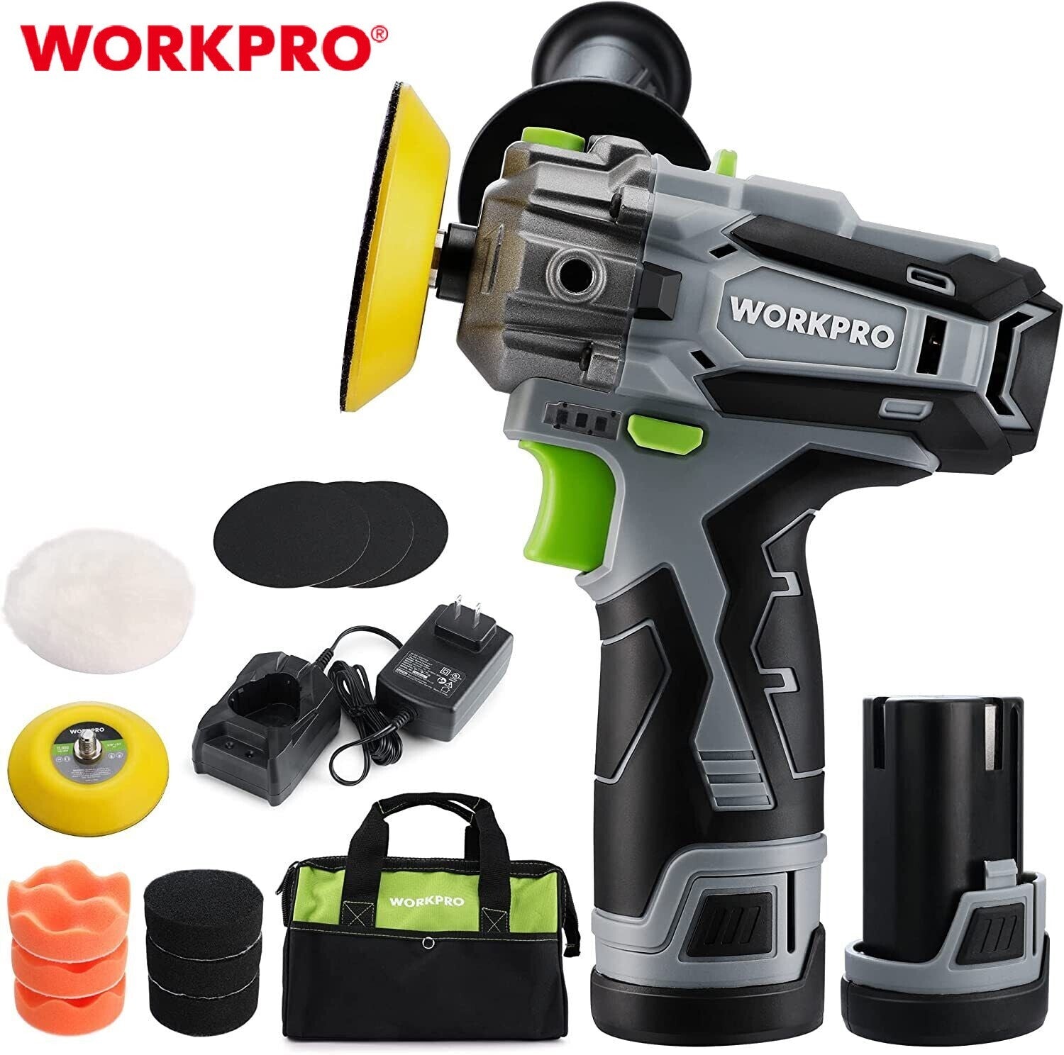 WORKPRO 12V Cordless Polisher 3" Buffer by WORKPRO