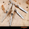 Jorgensen 1/4" 1/2" 3/4" 1" Wood Chisel Set Steel Beveled Edge Wood