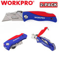 Workprofolding Utility Knife Set 2-packs Box Cutter Knife W/ Extra
