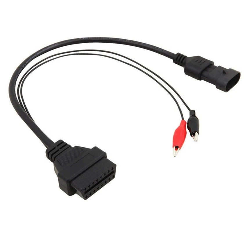 3 Pin To 16 Pin Obd2 Adapter Connector Diagnostic Cable For Fiat Alfa