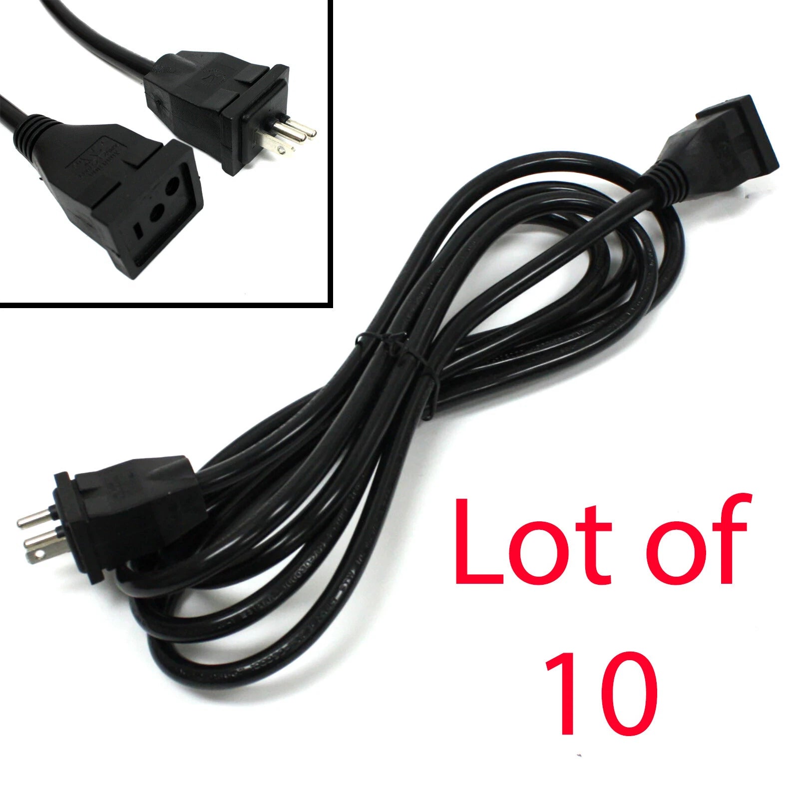 Lot 10 - 10 Ft / 3m Extension Cord Ballast Reflector Power Grow Light