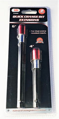 2 IIT PUSH N LOCK QUICK CHANGE 1/4" HEX SHANK SCREW BIT