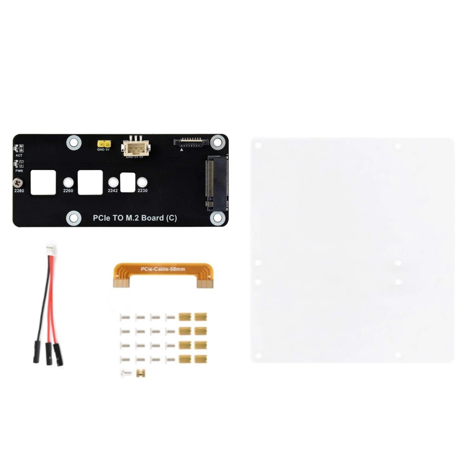Pcie To M.2 Nvme Ssd Adapter Board For Raspberry Pi5 Gen2 Gen3 2260