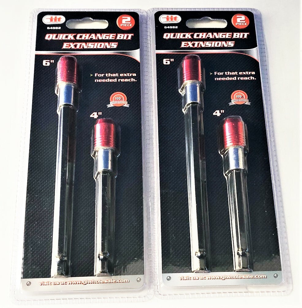 Quick Change Screw Bit Extensions 1/4" Hex Shank