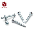 20x M4.2 Cross Recessed Countersunk Flat Head Self Tap Screws Tail Self-Drilling
