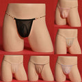 Mens Transparent G String Pouch Mesh Breathable Underwear Briefs