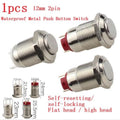 Button Switch Push Button Switch Anti-high Temperature Metal No Light