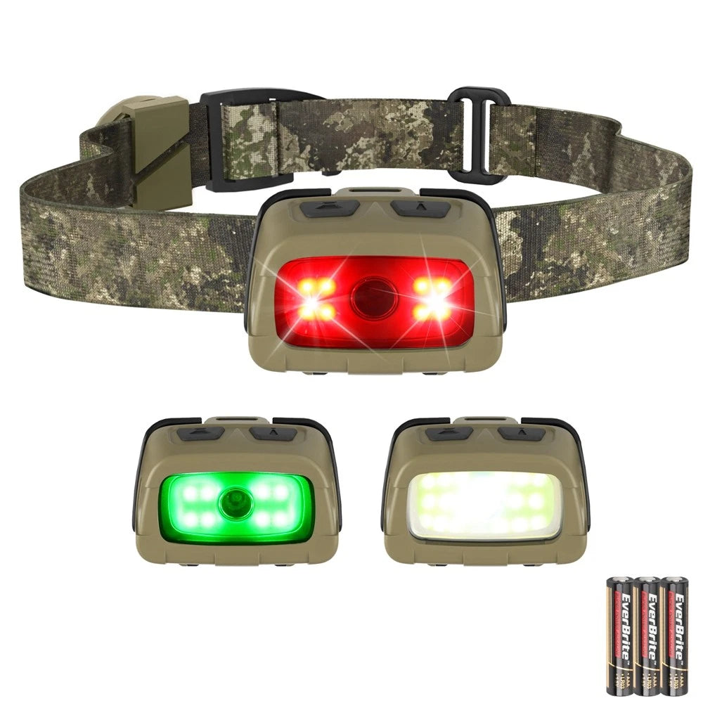 Everbrite 300 Lumens Led Headlamp 7 Light Modes White/red/gree<wbr/>n