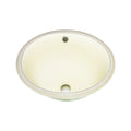 Oval Undermount Bathroom Vanity Sink 15-1/2" X 13-1/2" X 8" Ivory