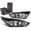 For 2015-2018 Ford Focus Gen3 Pair Black/clear | Built Supply Co