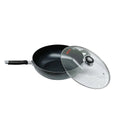 13.5" Nonstick Wok Pan With Lid, Dishwasher And Oven Safe Skillet,