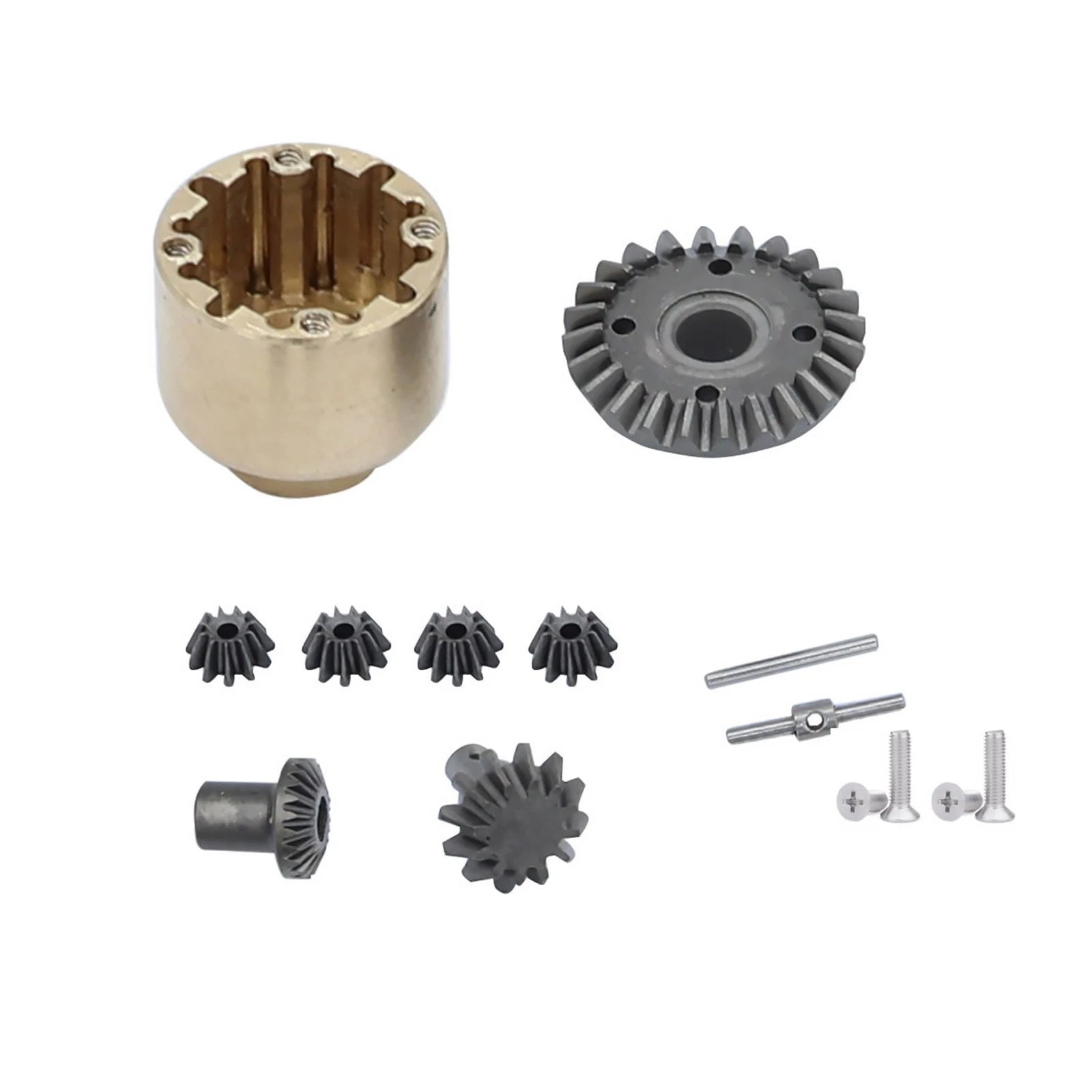 Metal Differential Gear Case Kit For Fms 1/24 Fcx24 Rc Car Upgrade