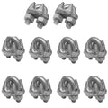 10 Pack 1/4" Galvanized Wire Rope Cable Clips – Drop Forged U-bolt